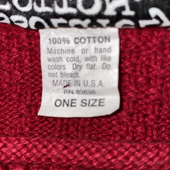 ABSOLUTELY COTTON knit sweater oversized long sleeve crewneck burgundy size M - Picture 5 of 9